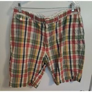 Polo Ralph Lauren Sportswear Plaid  Shorts Mens SZ 38 Actually 36-37